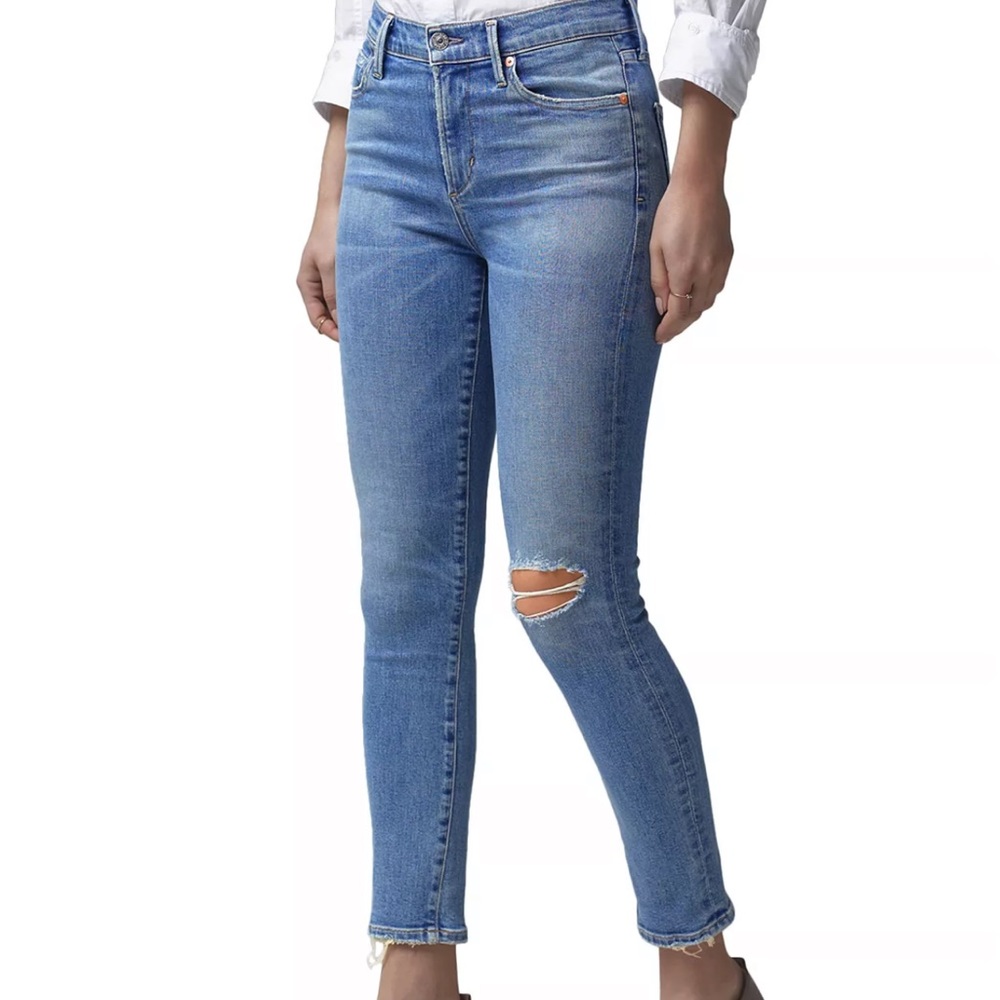 Citizens of Humanity Rocket Cropped Ripped Skinny Jeans